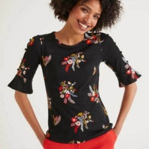 Boden Bella Ponte Floral Ponte Top